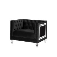 Acme Heibero Chair, Black Velvet 56997(D0102H7Cqsj)