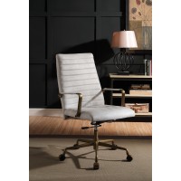 Acme Duralo Office Chair In Vintage White Top Grain Leather 93168(D0102H7Cv56)