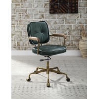 Acme Siecross Office Chair, Emerald Green Leather 93171(D0102H7Cv7J)