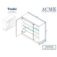 Acme Toski Cabinet, Rustic Gray Oak 97775(D0102H7Cvk8)
