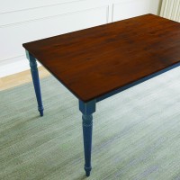 Lafayette Medium Brown And Navy Blue Wood Dining Table(D0102H7Cwi8)