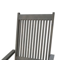 Renaissance Outdoor Patio Hand-Scraped Wood 5-Position Reclining Chair(D0102H7J6Bt)