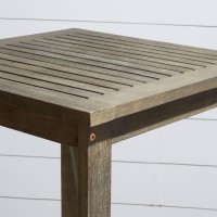 Renaissance Outdoor Patio Hand-Scraped Wood Bar Table(D0102H7J6Tx)