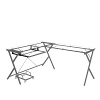 Acme Dazenus Computer Desk In Clear Glass & Silver Finish Of00047(D0102H7Jjfj)