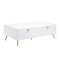 Acme Gaines Coffee Table, White High Gloss Finish Lv01139(D0102H7Jl86)
