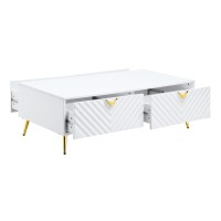 Acme Gaines Coffee Table, White High Gloss Finish Lv01139(D0102H7Jl86)