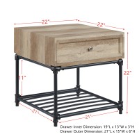 Acme Brantley End Table In Oak & Sandy Black Finish Lv00749(D0102H7Jlbj)