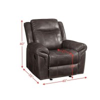 Acme Lydia Glider Recliner , Brown Leather Aire Lv00656(D0102H7Jlk2)