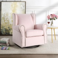 Acme Tamaki Swivel Chair Wglider , Pink Fabric Lv00923(D0102H7Jln8)