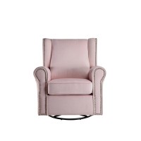 Acme Tamaki Swivel Chair Wglider , Pink Fabric Lv00923(D0102H7Jln8)