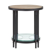 Acme Brantley End Table In Oak & Sandy Black Finish Lv00752(D0102H7Jlnp)