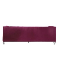 Acme Heibero Sofa W2 Pillows, Burgundy Velvet Lv01400(D0102H7Jlu2)