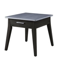 Acme Zemocryss End Table, Sintered Stone Top Marble Top & Dark Brown Finish Lv00609(D0102H7Jlzj)