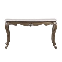 Acme Elozzol Sofa Table In Marble & Antique Bronze Finish Lv00304(D0102H7Jq38)