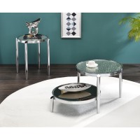 Acme Abbe Coffee Table In Glass & Chrome Finish Lv00572(D0102H7Jqf6)