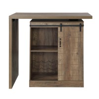 Acme Quillon Bar Table, Rustic Oak Finish Dn00153(D0102H7Js2P)