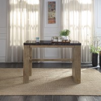Acme Charnell Counter Heigh Table In Marble & Oak Finish Dn00551(D0102H7Jsep)