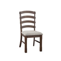Acme Pascaline Side Chair (Set-2), Gray Fabric, Rustic Brown & Oak Finish Dn00703(D0102H7Jsh2)