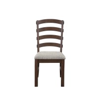 Acme Pascaline Side Chair (Set-2), Gray Fabric, Rustic Brown & Oak Finish Dn00703(D0102H7Jsh2)