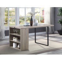 Acme Patwin Dinning Table, Rustic Oak & Black Finish Dn00401(D0102H7Jsl6)