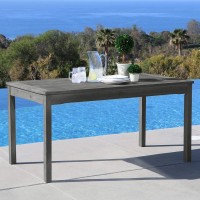 Renaissance Outdoor Rectangular Hand-Scraped Wood Patio Dining Table