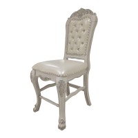 Acme Dresden Counter Height Chair (Set-2) In Pu & Bone White Finish Dn01704(D0102H7Nkqt)