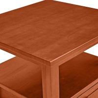 Dunawest Wooden Rectangular End Table With 1 Drawer, Honey Brown(D0102Hahfig.)