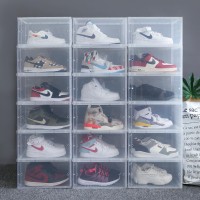 Set Of 4 Stackable Clear Plastic Shoe Storage Box(D0102Hg6Bzw)
