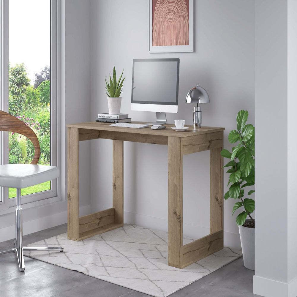 Computer Desk Albion With Ample Worksurface And Legs, Light Oak Finish(D0102Hge1Ey)