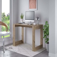Computer Desk Albion With Ample Worksurface And Legs, Light Oak Finish(D0102Hge1Ey)