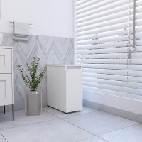 Bathroom Storage Cabinet Raplex, Liftable Top, One Drawer, White Finish(D0102Hgedmg)
