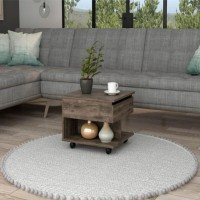 Lift Top Coffee Table Mercuri, Casters, Dark Brown Finish(D0102Hgeds7)