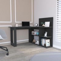 Computer Desk Mohave, Five Open Shelves, Black Wengue Finish(D0102Hgey3V)