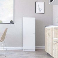 Pantry Miami, Single Door Cabinet, White Finish(D0102Hgey67)