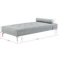 Acme Quenti Sofa Bed Wpillow In Gray Melange Velvet Lv00826(D0102Hi2Nhu)