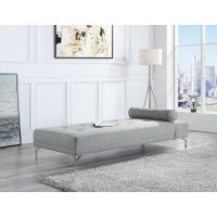 Acme Quenti Sofa Bed Wpillow In Gray Melange Velvet Lv00826(D0102Hi2Nhu)