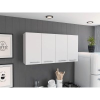 Sitka Wall Cabinet Two Spacious Divisions Four Doors(D0102Hi4Xpa)