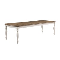 Acme Florian Dining Table (108), Oak & Antique White Finish Dn01653(D0102Hr78P6)