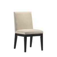 Acme Froja Side Chair (Set-2), Beige Fabric & Black Finish Dn01803(D0102Hr7Z02)