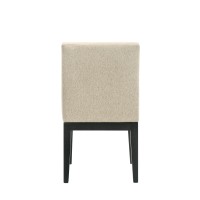 Acme Froja Side Chair (Set-2), Beige Fabric & Black Finish Dn01803(D0102Hr7Z02)