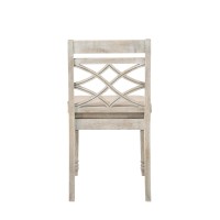 Acme Cillin Side Chair (Set-2), Fabric & Antique White Finish Dn01806(D0102Hr7Zc8)