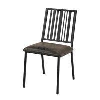 Acme Zudora Side Chair (Set-2), Synthetic Leather & Black Finish Dn01758(D0102Hr7Zcp)