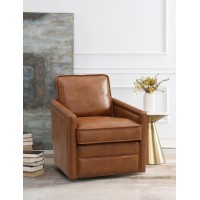 Acme Rocha Accent Chair Wswivel, Brown Leather Aire Ac01886(D0102Hr7Zip)