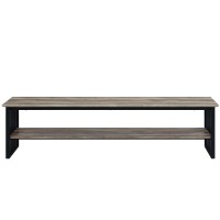 Acme Zudora Tv Stand, Antique Oak & Black Finish Lv01754(D0102Hr7Zsp)