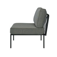 Acme Rajni Patio-Armless Chair, Gray Fabric & Black Finish Ot01762(D0102Hr7Zyj)