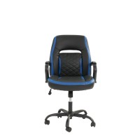 Office Chair In Black Faux Leather(D0102Hrx3F6)