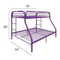 Tritan Twin/Full Bunk Bed, Purple