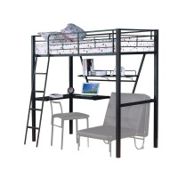 Senon Adjustable Chair (Futon), Silver & Black