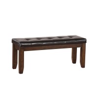 Urbana Bench, Black Pu & Espresso