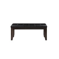 Urbana Bench, Black Pu & Espresso